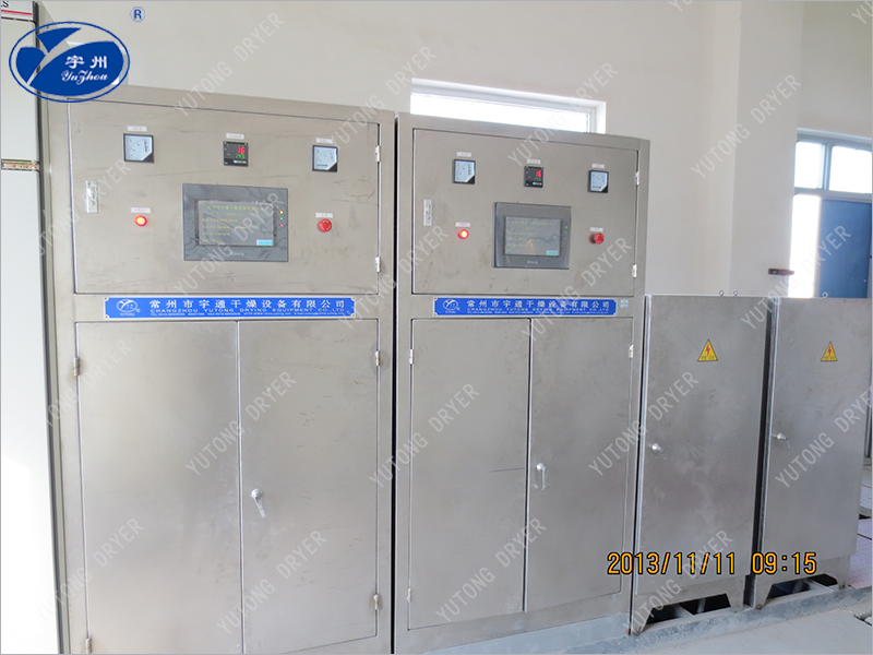 Chromium green (chromium oxide green) rotary flash dryer